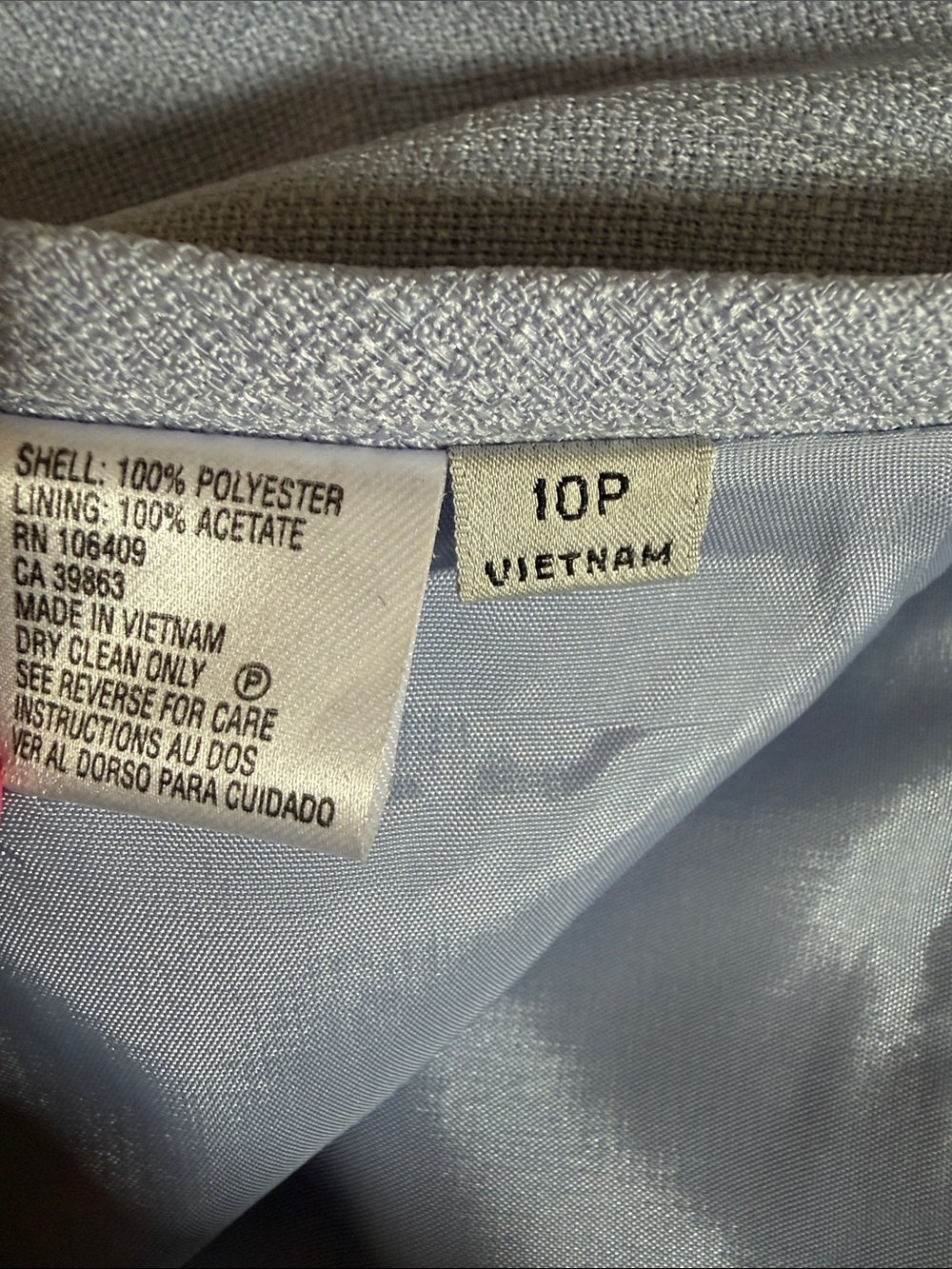 NWOT TAHARI  Pale Lavender Skirt Suit Beautiful  10p - Picture 8 of 10